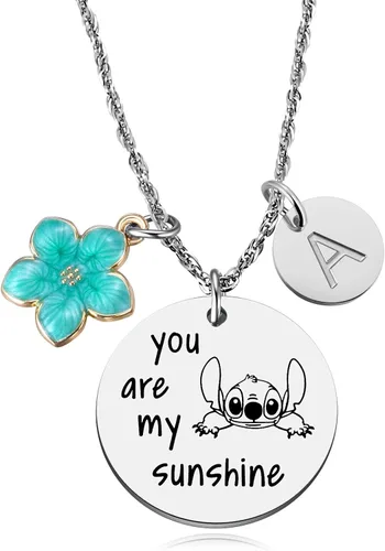 Vista 2 de MIXJOY Collar y tarjeta de felicitación con texto en inglés "You are My Sunshine", regalo de Navidad para niñas pequeñas, sobrina, hija, nieta