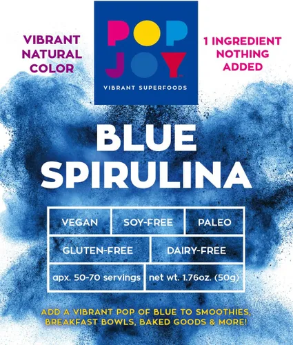 Vista 2 de POPJOY - Polvo 100% azul SPIRULINA - Superalimentos vibrantes