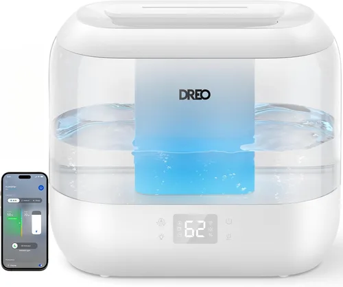 Vista 9 de Dreo Humidificadores inteligentes para dormitorio, humidificador supersized de gran tamaño de 4 L de llenado superior para habitación grande con 28