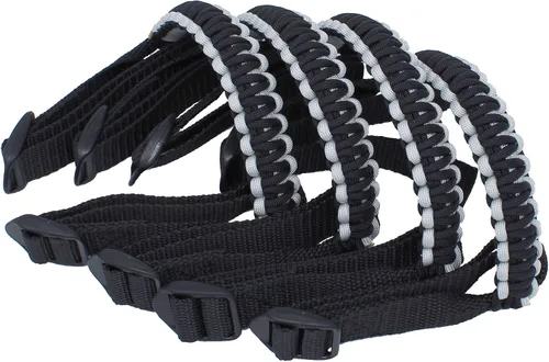 Vista 10 de BubbasGarageTv - Reversible Paracord Grab Handles for Jeep Wrangler - Charcoal Grey & Black - Pick Your Pairs