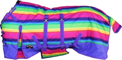 Vista 4 de CHALLENGER 60 "1200D Caballo Partido Impermeable Pesado Invierno Manta Serape 5B107