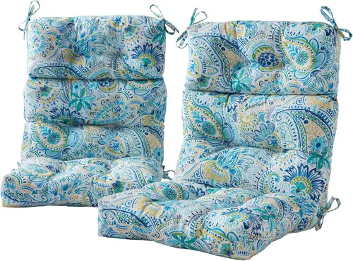 Vista 27 de Greendale Home Fashions Adobe Stripe - Cojín para silla de respaldo alto para exteriores (44 x 22 pulgadas)