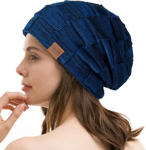 Vista 6 de REDESS Gorro para hombre y mujer gorro de invierno cálido gorro de punto holgado grueso