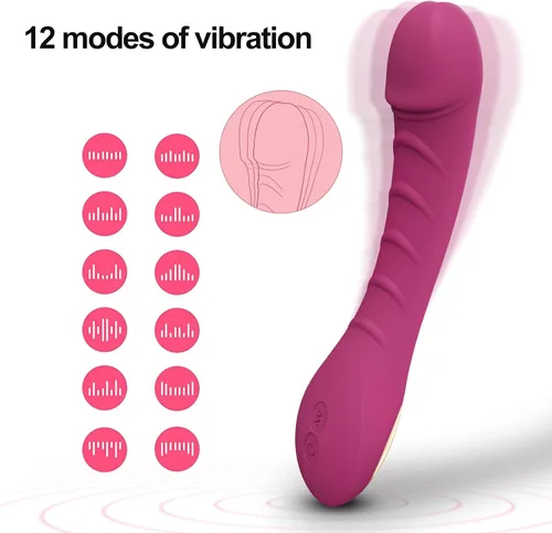 Vista 2 de Juguete sexual vibrador con 12 modos de vibrador para mujer, consolador de punto G, juguetes sexuales para mujeres, estimulador del clítoris