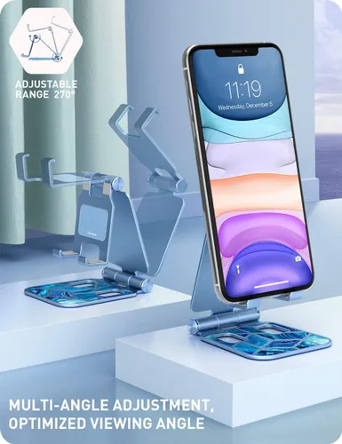 Vista 3 de i-Blason Soporte de teléfono celular para escritorio, soporte para teléfono celular, se adapta a todos los teléfonos inteligentes, iPhone 16, 15