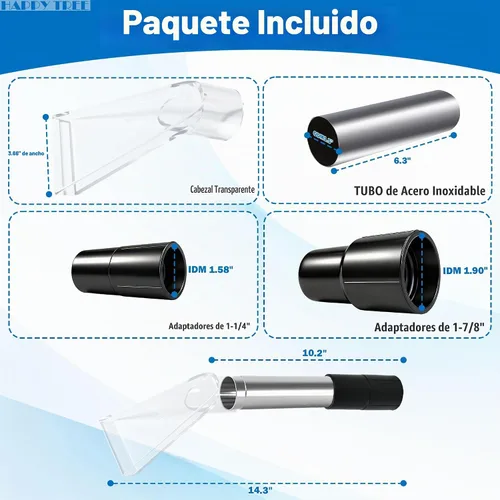Vista 7 de Happy Tree Compra el accesorio de extractor de vacío, convierte la aspiradora húmeda y seca en un extractor, aspiradora de varilla de detalle