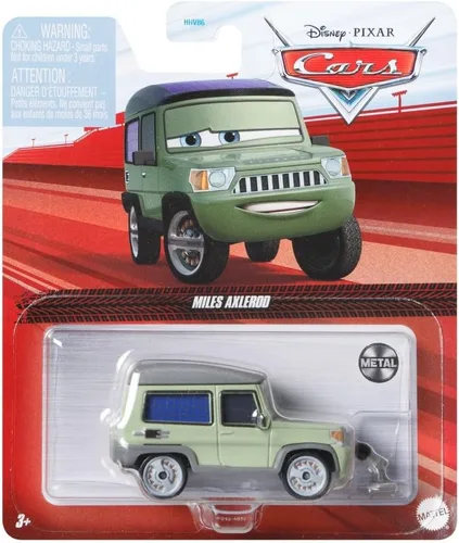 Vista 6 de Disney Cars Toys and Pixar Cars - Vehículo Axelrod fundido a presión, escala 1:55, vehículos de personajes favoritos de los fanáticos para carreras