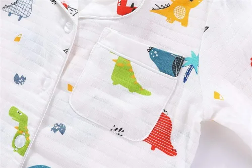 Vista 5 de Mud Kingdom Conjunto de pijama Boutique para niñas y niños, ropa de dormir de manga larga con cuello