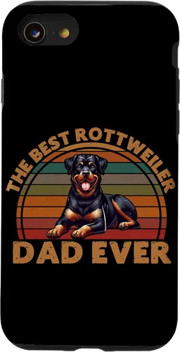 Vista 18 de Best Rottweiler Dad Ever Rottie Father Dog Parent Retro Case for iPhone 16