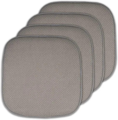 Vista 115 de Sweet Home Collection Cojines de espuma viscoelástica para silla, antideslizantes, diseño de panal de abeja, 16 x 16 pulgadas, paquete de 2