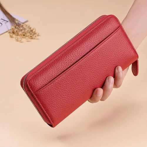 Vista 8 de RFID Blocking Womens Zipper Wallet Leather Large Capacity Billfold Clutch Zip Around Wallets for Women