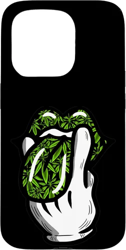 Vista 14 de Lick Smoke Weed Leaf Pattern Marihuana 420 Cannabis Pot Gift Case para iPhone 17