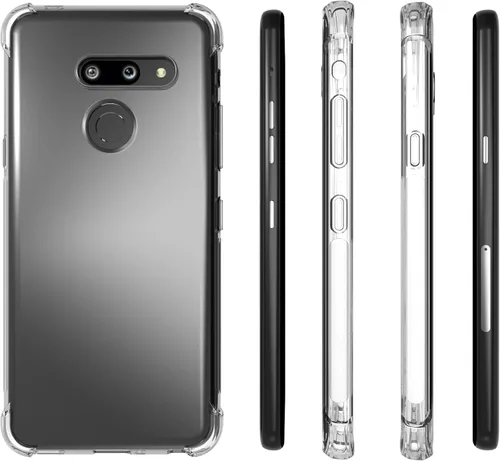 Vista 2 de USTIYA Funda para LG G8 ThinQ Clear TPU Cuatro Esquinas Cubierta Protectora Transparente Suave