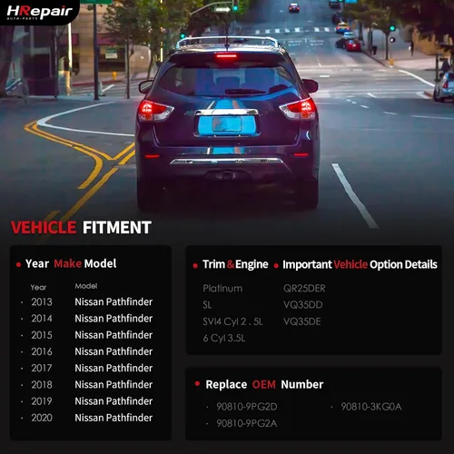 Vista 2 de Moldura Cromada de Acabado de Manija de Compuerta Trasera, compatible con Nissan Pathfinder 2013-2019 Manija de Compuerta Elevadora, Abridor