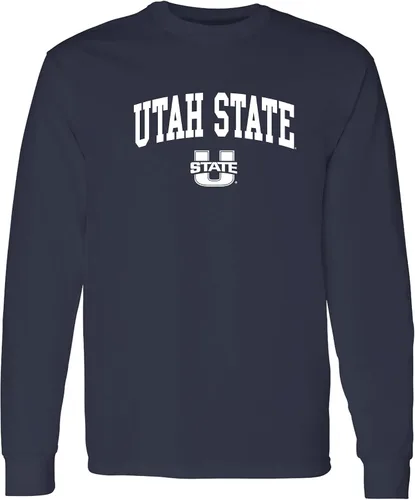 Vista 91 de NCAA oficial de College – University Team Color Arco Logo Manga Larga Air Force Academy Falcons Royal