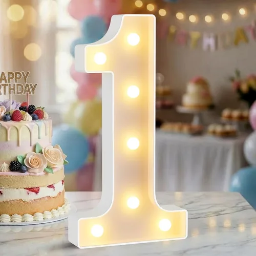 Vista 34 de Letrero LED de Marquee con Letras Iluminadas - Letras Iluminadas del Alfabeto para Cumpleaños, Graduación, Decoración de Pared y Mesa en Bares