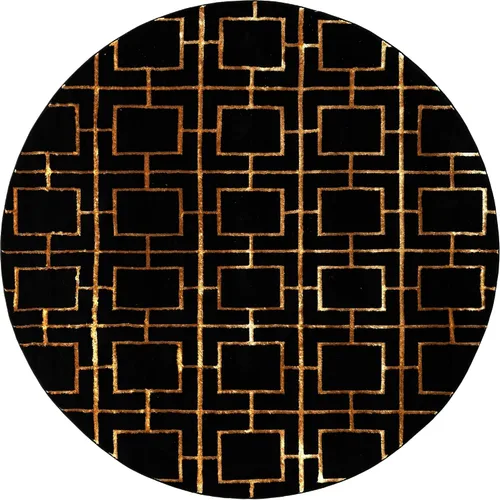 Vista 54 de Marilyn Monroe Glam Collection - Alfombra decorativa (2' x 3' 1" Rectángulo Negro y Oro)