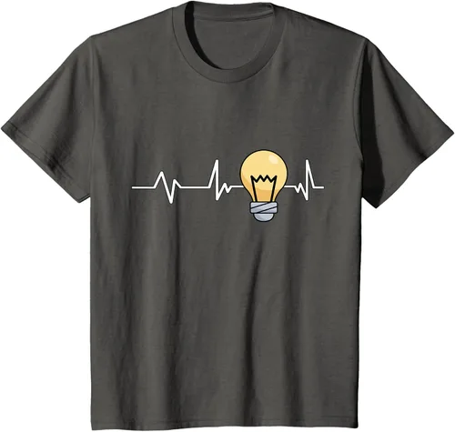 Vista 69 de Bombilla Heartbeat bombilla regalo bombilla bombilla camiseta Negro