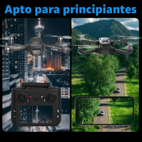 Vista 4 de Drones con cámara para adultos 4K, dron GPS con controlador de pantalla LCD de 4.5" Seguimiento automático de seguimiento 5G de largo alcance