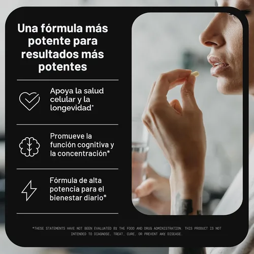 Vista 4 de Toniiq Suplemento NAD+ 1500mg - Suplemento NAD de Ultra Alta Potencia con Ingredientes Clínicamente Estudiados con RiaGev-WS™ Patentado, Resveratrol