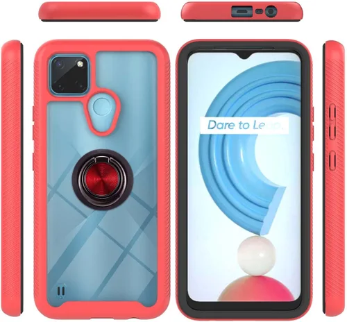 Vista 128 de Funda compatible con Xiaomi Poco X3 NFC, compatible con Xiaomi Poco X3 Pro/Poco X3 Ring Stand 3 en 1, color negro