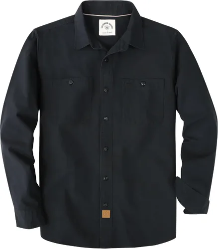 Vista 16 de Dubinik® Chambray - Camisa de trabajo de algodón de manga larga para hombre, con 2 bolsillos, casual, con botones