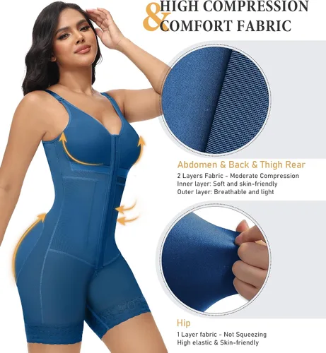 Vista 2 de M MYODRESS Fajas Colombianas Moldeadoras Posparto Etapa 2 Body Shaper Prenda de Compresión Tummy Tuck Shapewear con sujetador