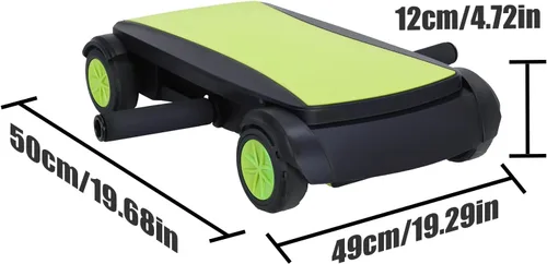 Vista 7 de Talent Star Tabla de máquina abdominal con 4 ruedas, rueda abdominal de rebote automático para entrenamiento de núcleo, equipo de entrenamiento