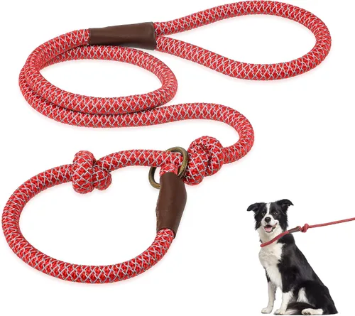 Vista 19 de Mile High Life Correa antideslizante para perro, correa de cuerda resistente de 4 pies, 5 pies, 6 pies, para entrenamiento sin tirones, correa