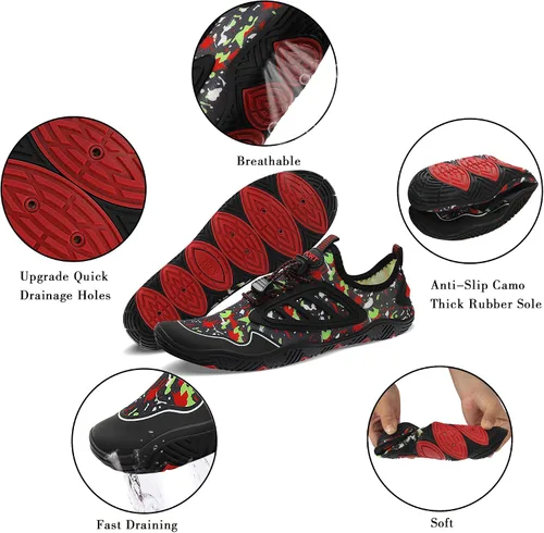 Vista 5 de JointlyCreating - Zapatos de agua para hombres y mujeres, atléticos, para el aire libre, de secado rápido, zapatos para playa, piscina, yoga