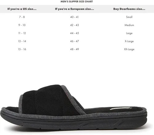 Vista 7 de Dearfoams Pantuflas de rizo de espuma viscoelástica ajustables para hombre y exterior