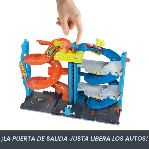 Vista 3 de Hot Wheels City Transforming Race Tower & 1 Toy Car