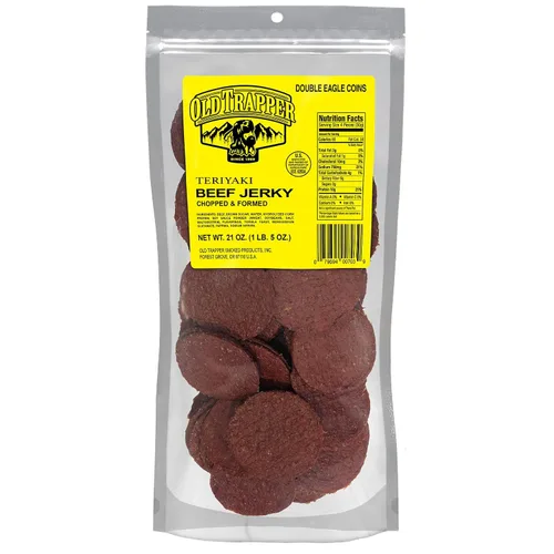 Vista 8 de Old Trapper Double Eagle Cecina de Res, sabor picante y caliente, paquete de 21 onzas, snacks de carne ahumada en madera natural, 10 gramos