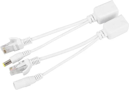 Vista 3 de 10 pares de cámaras de red Poe Rj45 cable, adaptador de alimentación a través de Ethernet inyector + divisor CC 12 V.