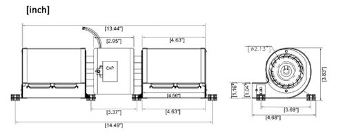 Vista 4 de 1TDU7, 4C825 Dayton Direct OEM Interchange Soplador de reemplazo