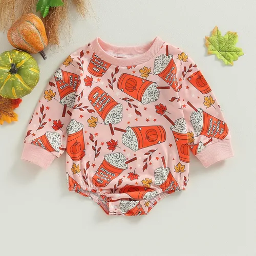 Vista 5 de FOCUSNORM Traje de San Valentín para bebé niña, ropa infantil de manga larga, mameluco lindo con cuello redondo