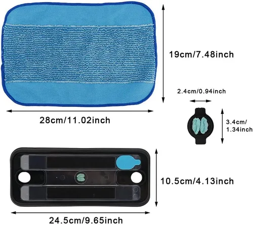 Vista 3 de JIANWEI Juego de 11 almohadillas de depósito, almohadillas para fregona compatibles con aspiradora iRobo-t Braava 380 380t 320 Mint 4200 5200