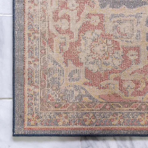 Vista 10 de Único Loom - Alfombra de la colección Utopia con estampado botánico vintage, tonos cálidos