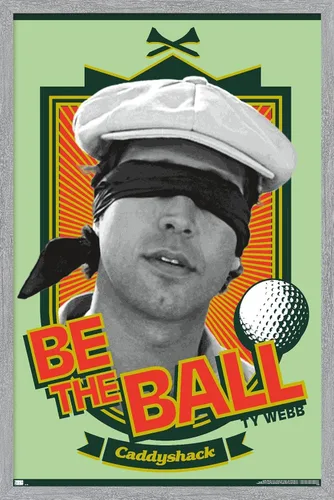 Vista 24 de Trends International Caddyshack - Póster de pared Be the Ball, 14.725 x 22.375 pulgadas, versión enmarcada de madera de granero