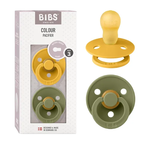 Vista 179 de BIBS - Paquete de 2 chupetes para bebés, goma natural libre de bisfenol A (BPA), hechos en Dinamarca, para niños de 0-6 meses, azul pastel