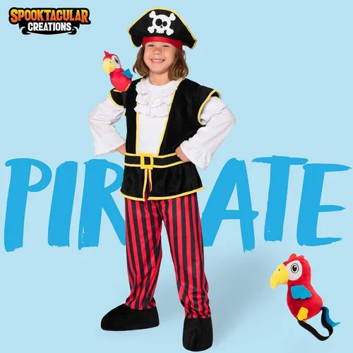 Vista 2 de Spooktacular Creations Disfraz de pirata de bebé para Halloween infantil truco o trato