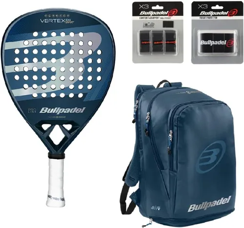 Vista 2 de Bullpadel Paquete de palas de pádel Vertex 04 Comfort Juego de pádel profesional Raqueta de remo en forma de diamante, cara Fibrix, Núcleo