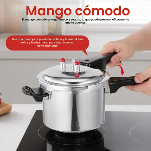 Vista 9 de Olla a presión pequeña para mini cocina multi con válvulas de seguridad