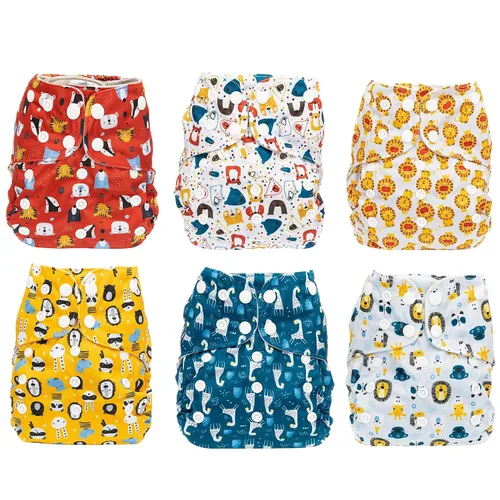 Vista 3 de Simple Being Pañales de tela reutilizables, doble refuerzo, talla única, lavables, suaves, absorbentes, impermeables, ecológicas, unisex, para bebé