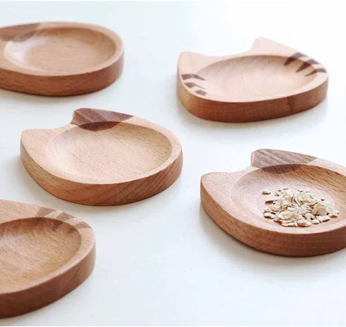 Vista 2 de Cucharas de café de madera para gatos, 2 lindos gatos gatitos de madera para cucharas de café, soporte para cucharaditas, decoración de estación