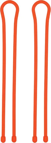 Vista 2 de Nite Ize Gear Tie - Corbata de goma reutilizable de 24 pulgadas, paquete de 2, color naranja brillante