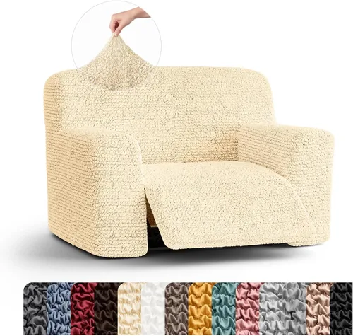 Vista 49 de PAULATO BY GA.I.CO. Funda para sillón reclinable, funda de ajuste suave, protector elástico de muebles reclinables de 1 pieza, tela hipoalergénica