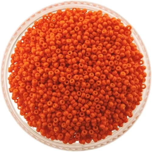 Vista 3 de Special Dyed Harvest Orange Miyuki 11/0 rocailles - Cuentas de vidrio de semillas de 0.85 oz