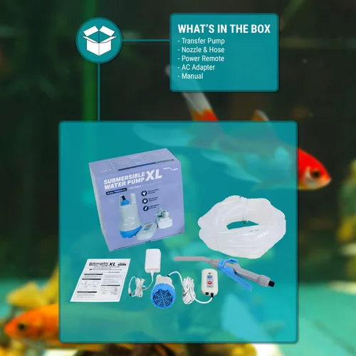 Vista 4 de TERA PUMP Limpiador de grava para acuario – Cambiador de agua eléctrico automático extraíble para tanque de peces, arandela de arena, filtro