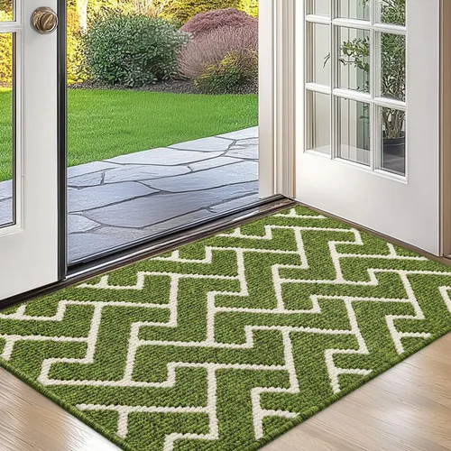 Vista 54 de hicorfe Tapete para puerta delantera para entrada exterior, 20 x 31.5 pulgadas, absorbente, resistente a la suciedad, tapetes de bienvenida